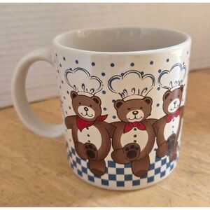 Vintage 80's B & D Barth and Dreyfuss Dancing Chef Teddy Bear Ceramic Mug Cup